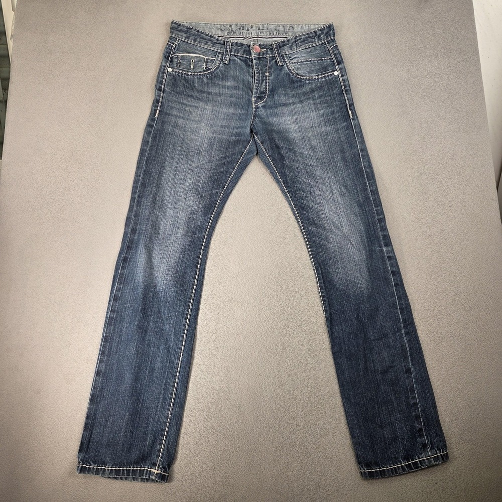 Camp David Jeans Mens 32x34‎ Selvedge Slim Straight Low Rise